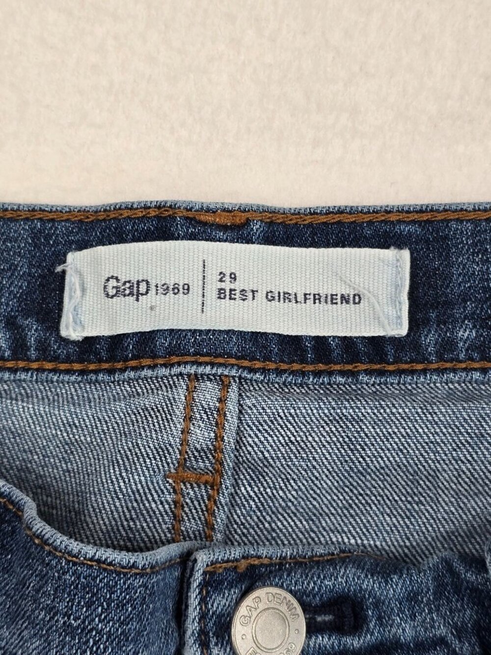 Gap 1969 Best Girlfriend Star Studded Jeans Womens Size 29 Blue Denim - Picture 2 of 6